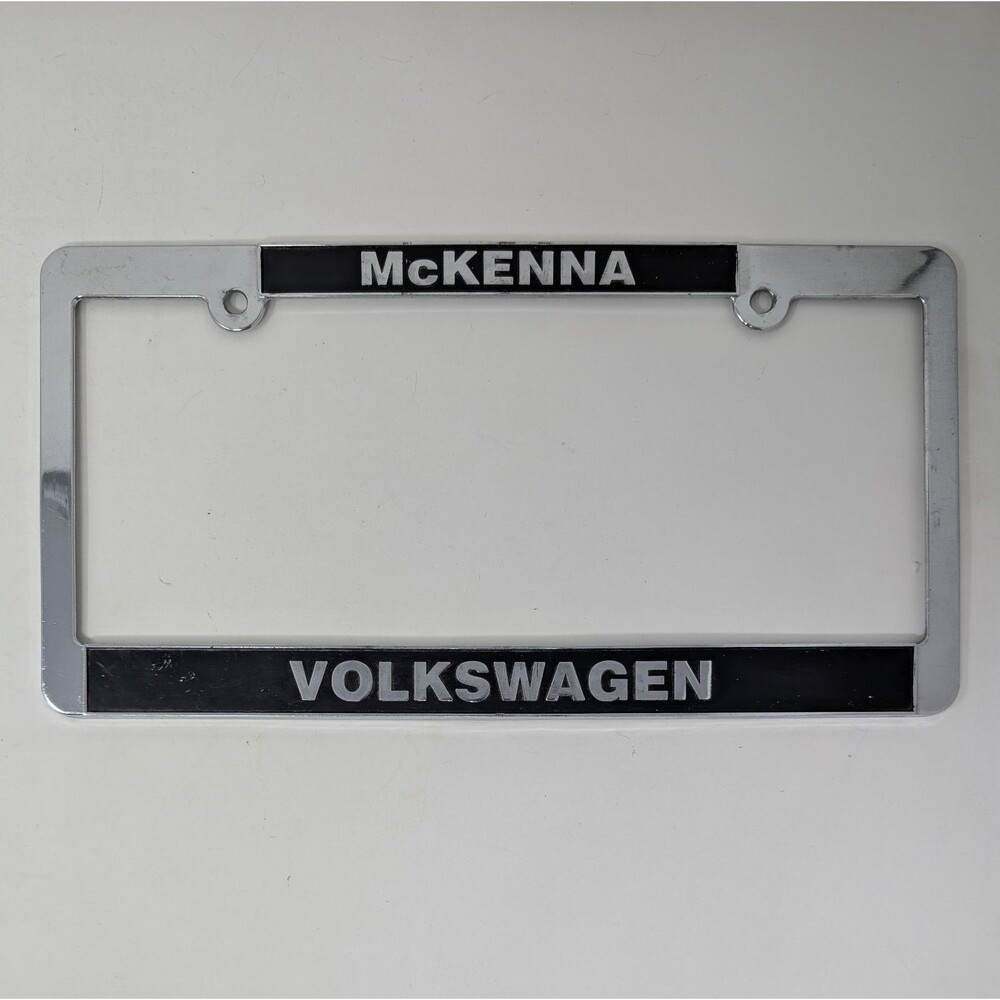 VTG McKenna Volkswagen Huntington Beach CA Dealer Metal License Plate Frame VW
